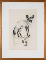 William Kentridge; Untitled (Bat Eared Fox and Toiletries)