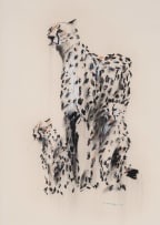 William Kentridge; Untitled (Cheetah and Cubs)
