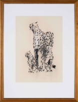 William Kentridge; Untitled (Cheetah and Cubs)