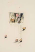 William Kentridge; Untitled (Elephants and Granadillas)
