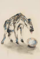 William Kentridge; Untitled (Hyena and Bowl of Water)