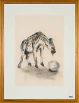 William Kentridge; Untitled (Hyena and Bowl of Water)