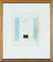 Nina Romm; Abstract Collage with Text