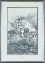 Solomon Siko; Portrait of a Man on an Engen Train
