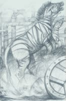 Solomon Siko; Zebra Pulling a Cart