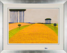 Pieter van der Westhuizen; Wheatfield with Tall Trees