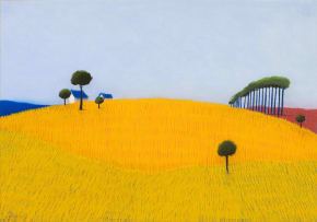 Pieter van der Westhuizen; Tree-lined Wheatfield
