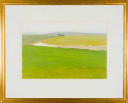 Nico Verboom; Farm Landscape with Trees in the Distance