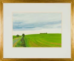 Nico Verboom; Grassy Landscape with Roadway