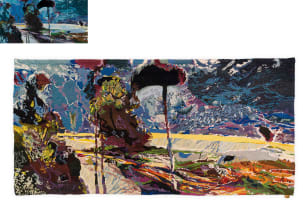 Andrew Verster; Tapestry of Tall Trees in Blue Landscape; Cartoon for Tall Trees in Blue Landscape, two