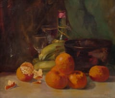 Amy Beatrice Hazell; Still Life with Naartjies and Bananas