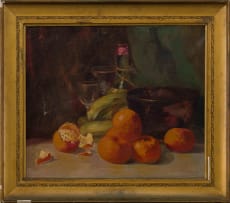 Amy Beatrice Hazell; Still Life with Naartjies and Bananas