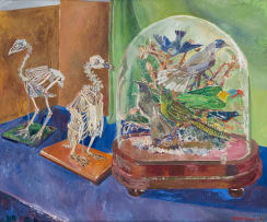Alexander Podlashuc; Taxidermy Birds and Roots