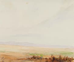 William Timlin; Vast Landscape with Mountains in the Distance