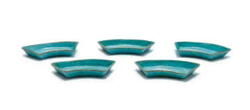 Linn Ware; Crescent salad dishes, five