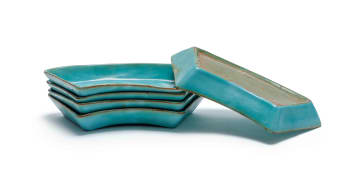 Linn Ware; Crescent salad dishes, five