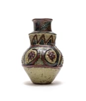 Lephina Molefe; Vase with incised pattern and relief decoration