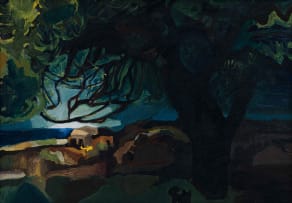 Jennifer Lynne Crooks; Cat beneath a Tree