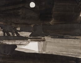 Robert Brooks; A View Through Trees; Moon Reflections, two