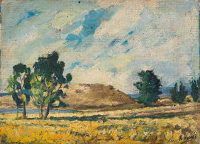 Robert Brooks; Landscape with Hill and Trees