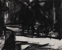 Robert Brooks; Park Bench, Seascape and River landscape, three