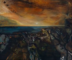 Jennifer Lynne Crooks; Coastal Landscape With Turneresque Sky