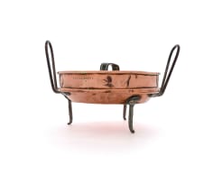 A Cape copper tart pan and cover, TH & BT Lawton, 1863-1891