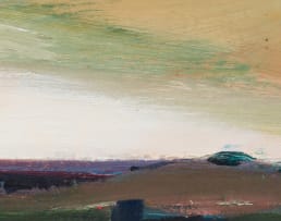 Hennie Niemann Snr; Landskap met Huisies – Oos-Vrystaat (Landscape with Houses – Eastern Free State)