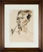 Irma Stern; Watussi Man Smoking a Pipe
