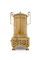 A Cape brass coffee urn and konfoor, T.C. Falck, Roberston, 20th century