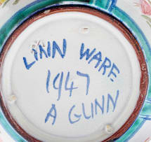 Linn Ware; Floral patterned jar and cover