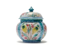 Linn Ware; Floral patterned jar and cover
