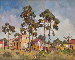 Conrad Theys; Cottages, Trees and Chickens