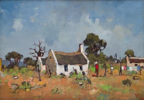 Conrad Theys; Cape Cottage with Figures
