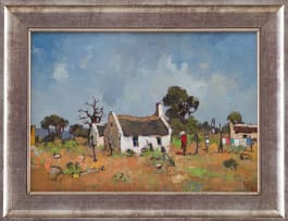 Conrad Theys; Cape Cottage with Figures