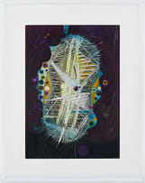 Christo Coetzee; Linear Abstract in Purple and Blue