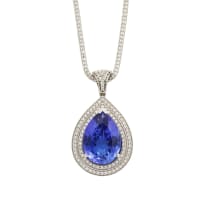 Tanzanite and diamond pendant