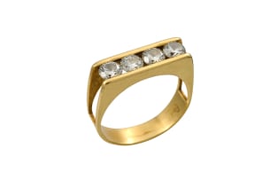 Modernist diamond ring