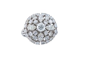 Diamond clustered dress ring