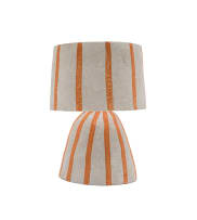 Sheba table lamp with red ochre stripes