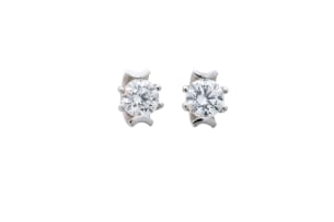 Diamond stud earrings