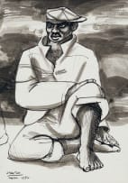 Peter Clarke; Seated Male Figure