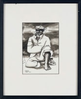 Peter Clarke; Seated Male Figure