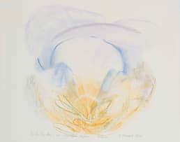 Patricia Pierce-Atkinson; Abstract Composition in Yellow, Blue and Purple