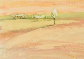 Pieter van der Westhuizen; Landscape with Trees