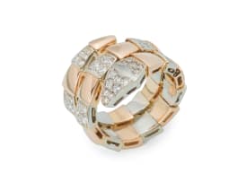 Diamond serpent ring