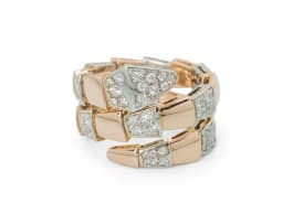 Diamond serpent ring