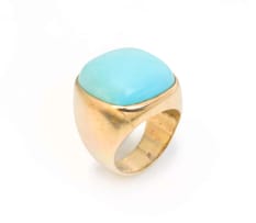 Turquoise gold ring
