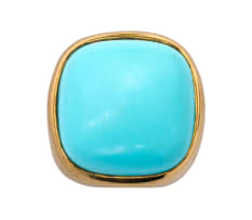 Turquoise gold ring
