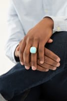 Turquoise gold ring